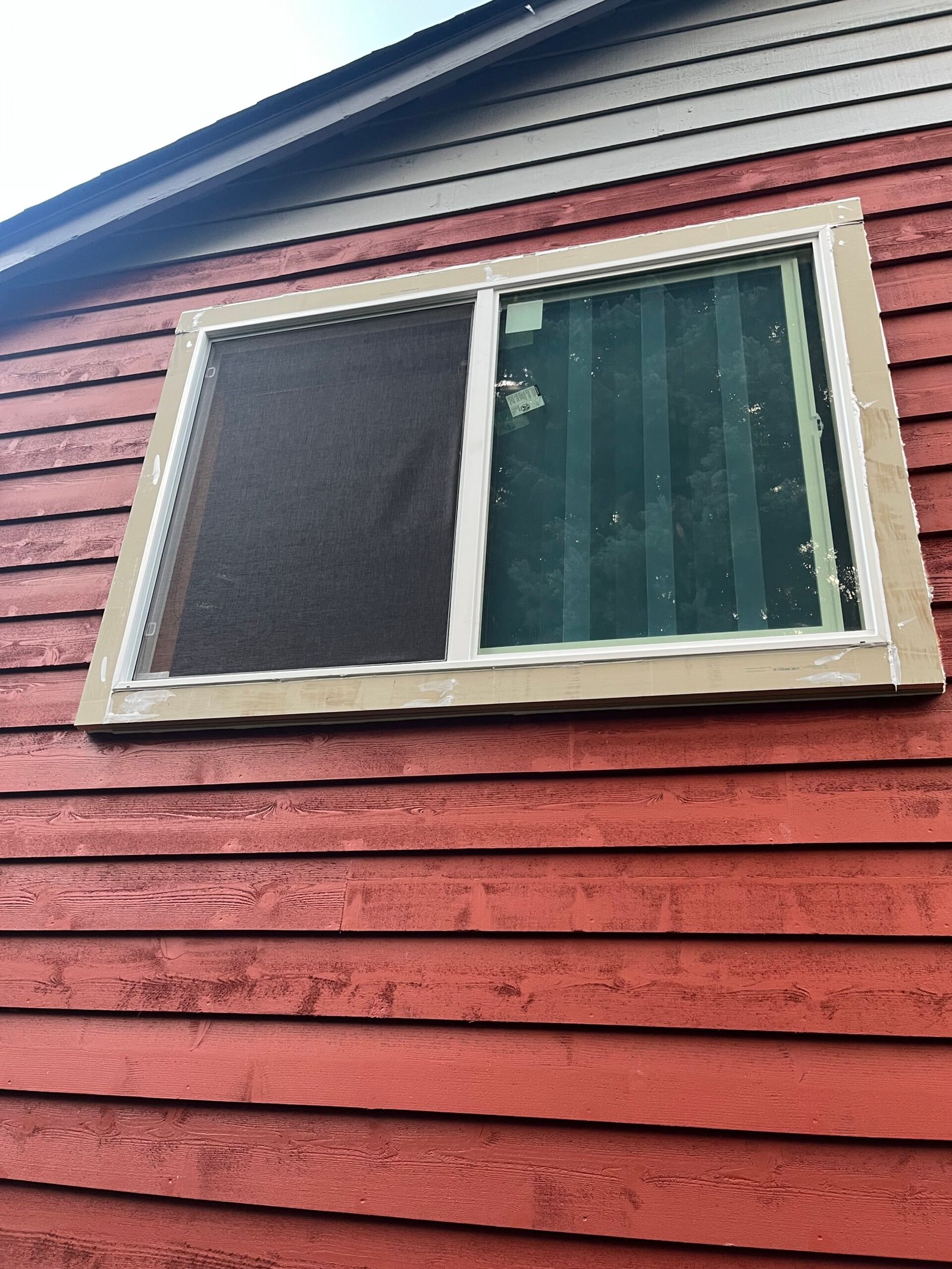 red building windows